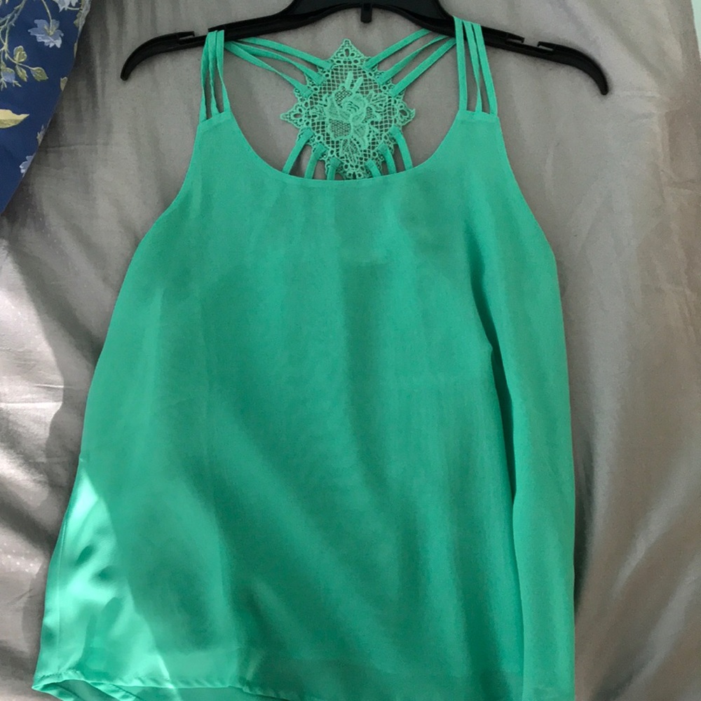 Green tank top